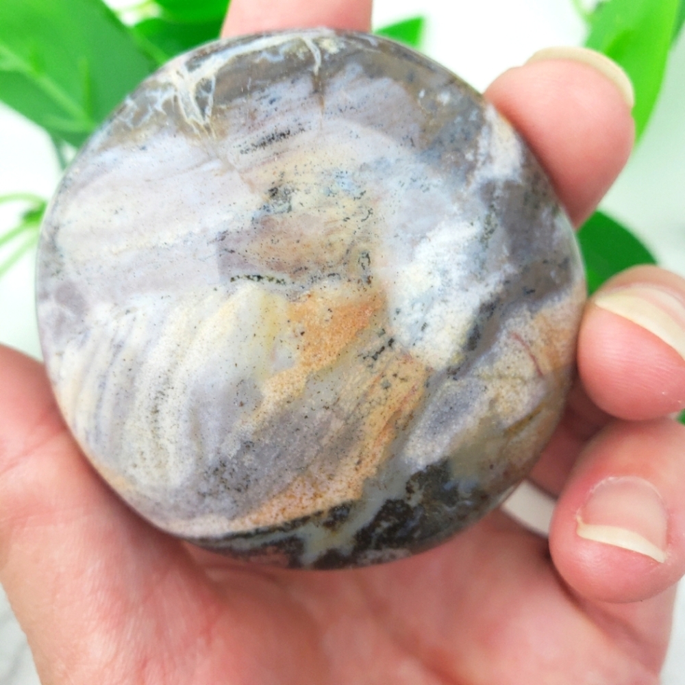 Orbicular Jasper Palm Stone